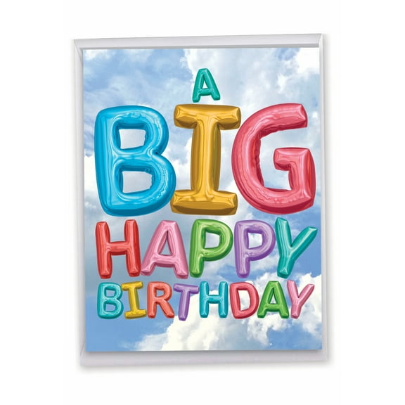 1 Big Birthday Card with Envelope (8.5 x 11 Inch) - Inflated-Messages Anniversary 30 J5651EBDG