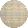 thumbnail image 2 of Addison Rugs Mayfield Premium Machine Washable Transitional Holiday Gold Round Rug, 8' x 8', 2 of 6