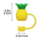 thumbnail image 3 of Cubierta de pajita de gel de sílice | Lindo diseño de piña | 0,4 pulgadas (10 mm) de diámetro | Topper reutilizable a prueba de salpicaduras para pajitas grandes de botellas de agua | Material apto, 3 of 5
