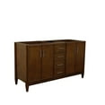 thumbnail image 5 of MCM 60" Mid-Century Double Solid Wood Vanity in Walnut (Cabinet Only), 5 of 10