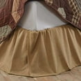 thumbnail image 2 of VHC Brands Burlap Solid Color Cotton Farmhouse Split Corners Gathered King Bed Skirt, Natural Tan, 2 of 2