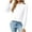 White, variant on qolati Women's Dressy Casual Long Sleeve Tops 2023 Ruffle Round Neck Basic Fit T-Shirts Classic Loose Embroidery Work Going Out Shirt