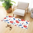 Cherry Love Pattern Bath Mat 39x20 Inch Soft Absorbent Non-Slip Plush ...