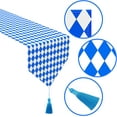thumbnail image 3 of EBAOKUUP 2 Pack Oktoberfest Table Decor - 12 x71 Table Runner with Tassels - Dresser Scarves for Dinner Party (Oktoberfest Diamond, 2), 3 of 6
