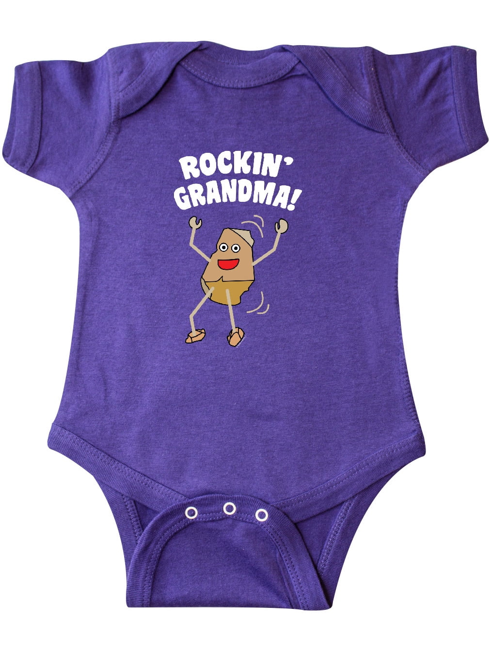 inktastic Rockin Grandma White Text Infant Creeper