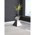thumbnail image 2 of Jenny Glass Top Stainless Steel Side End Table Chrome, 2 of 5