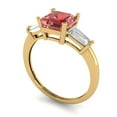 thumbnail image 2 of Three-Stone Engagement Ring for Women - 1.62ct Natural Garnet in 18K Yellow Gold Promise Ring, 2 of 6