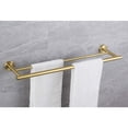 thumbnail image 2 of 23.6" Brushed Gold Stainless Steel Towel Bar - Modern Wall Mounted Rack for Bathroom, Kitchen, Laundry Room - Anti-Rust, Easy Install, Sleek Design, 2 of 6