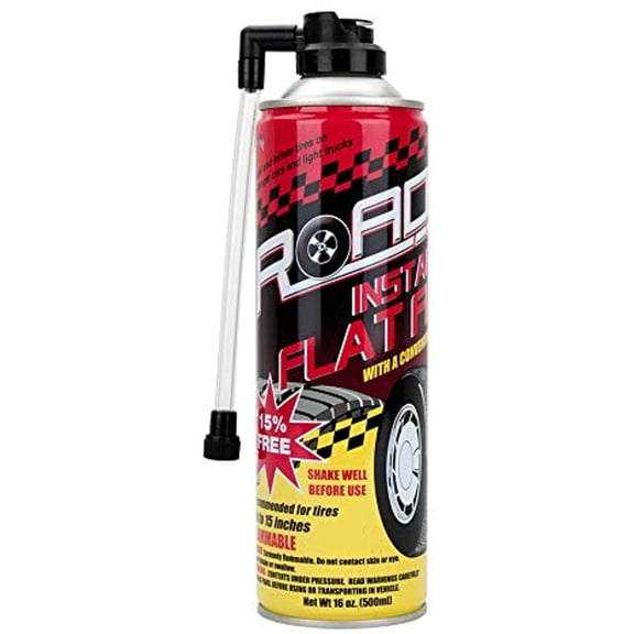Road Instant Fixes Flat Tire Easy Hose Tire Inflator Air Filler Sealant 16oz (3 Pack)
