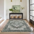 thumbnail image 2 of Garvee 10'x13' Vintage Floral Area Rugs Ultra Soft Carpet, Washable Non Slip Rug Stain Resistant Accent Rug for Living Room Bedroom Home Office, Green, 2 of 8