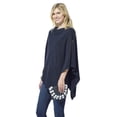 thumbnail image 1 of Poncho Hadley Wren clásico para mujer, algodón con bloques de colores, negro, 1 of 5