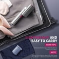 thumbnail image 3 of Vaporizador para ropa, portátil de viaje, eliminador de arrugas para ropa, calentamiento rápido de 15 s, tanque de agua de 70 ml con taza medidora, vaporizador portátil para ropa para países de 120 V,, 3 of 5