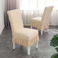 thumbnail image 2 of BUYISI Chair Cover Hotel Restaurant Jacquard Skirt Elastic Chair Cover Simple Yellow, 2 of 6
