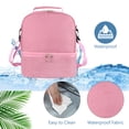 thumbnail image 4 of Insulated Lunch Bags for Women Men with Adjustable Shoulder Strap,AILKIN Large Lunch Box Tote Leakproof Cooler Reusable Double Deck Thermal Lunch Bags for Women,Adults,Work,Picnic,Pink, 4 of 7