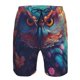 thumbnail image 3 of Fotbe Colorful Feather Owl Trajes de Baño Estampados para Hombre, Shorts de Verano de Secado Rápido, Ropa de Playa, Bañadores-XX-Large, 3 of 6