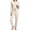 Beige, variant on REDESS Womens Pajama Sets, Ribbed Knit 2 Piece Matching Loungewear, Long Sleeve Crew Neck Top & Drawstring Waist Pants, Casual Lounge Sets for Women Sleepwear, S‑XXL