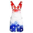 thumbnail image 4 of Heydday Kids American Flag Print Short Overalls, Adjustable Strap Unisex Boys Girls Patriotic Bib Shorts, 4th of July Holiday Outfit for Children Daily & Independence Day Party Wear, 4 of 5