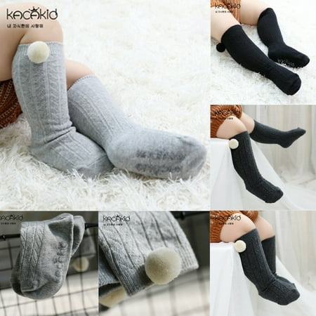

Newborn Baby Kid Infant Toddler Kids Soft Cotton Hairball Anti Slip Socks