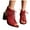 Red, variant on Gothic Punk Dress Sandals for Women 2025 Fashion Suede Peep Open Toe Lace up High Heel Dressy Boots