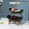 thumbnail image 1 of Table Plates Dinnerware Kitchen Fruit Bowl with Floors Partitioned Candy Cake Trays Wooden Tableware Dishes E-2, 1 of 6