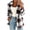 Brown, variant on cocolona Womens Classic Plaid Jacket Fleece Lined Long Sleeve Lapel Overcoat Fall Winter Warm Trendy Outerwear