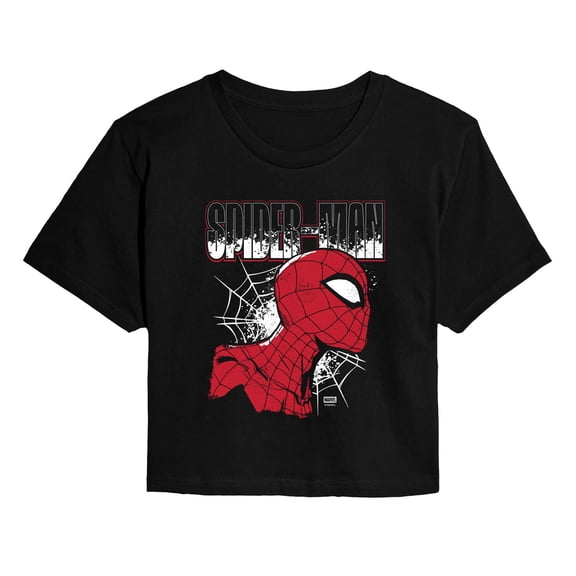 Spider-Man - Portrait - Juniors Cropped Graphic T-Shirt