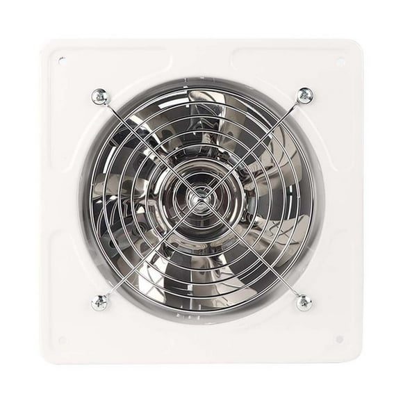 190mm 40W 220V Wall Mounted Exhaust Fan Low Noise Home Bathroom Kitchen Garage Ventilation (White)
