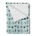 thumbnail image 2 of Camera Soft Flannel Fleece Throw Blanket, Old Fashioned Photo Machines Doodle Memories Old Times Inspired Print, Cozy Plush for Indoor and Outdoor Use, 70" x 90", Pale Blue Black, by Ambesonne, 2 of 5
