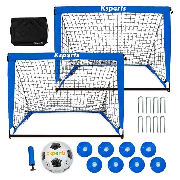 Ksports Ensemble de But de Soccer Portable pour l'Extérieur pour Enfants, Équipement d'Entraînement, 4 x 3 Pieds