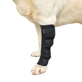 thumbnail image 1 of Dog Leg Brace - Large Black Adjustable Recovery Sleeve - Post-Surgery Support Wrap with Compression & Anti-Licking - Soft Edge Hock Joint Protection, 1 of 8