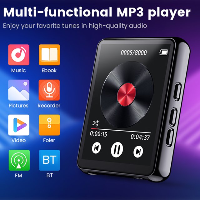 Bt 2.4 Pulgadas Pantalla de Pantalla de Alta Clara Mp3 Sound de Pantalla Sin Pérdida Sin Pérdida de Pantalla Bt Con Soporte de AltaVoces RecordAradora de Radio de Video Ebook