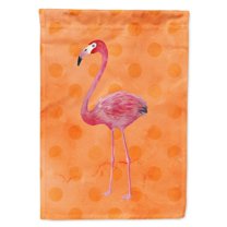 Carolines Treasures BB8188GF Flamingo Orange Polkadot Flag Garden Size  Small multicolor