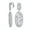 Clear, variant on Womens Bridal Art Deco Filigree Teardrop Cubic Zirconia Clip-On Earrings GoldSilver