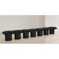 thumbnail image 2 of Meridian Furniture Pavilion Black Boucle Fabric Bench, 2 of 15