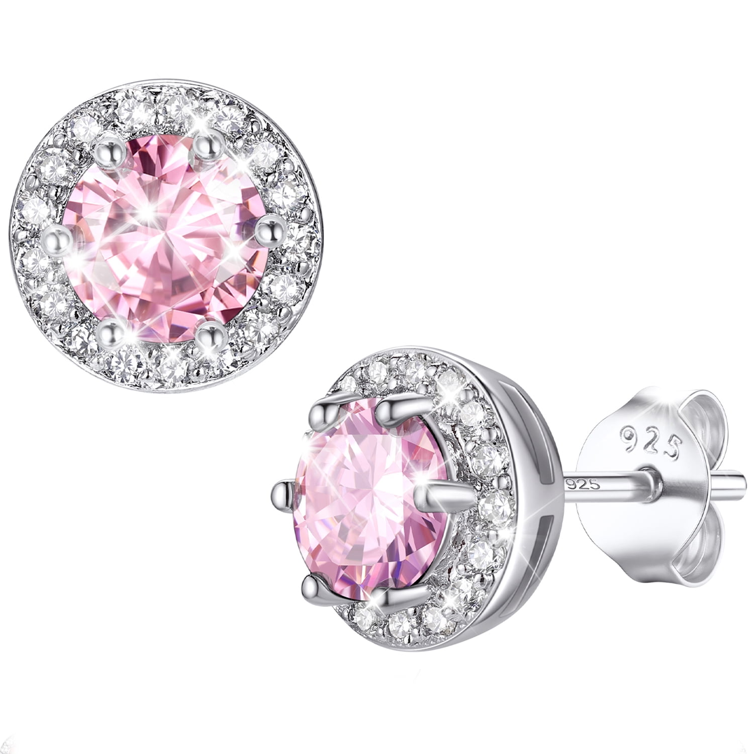 Bestyle 0.5ct Tiny Birthstone Stud Earrings for Women Hypoallergenic Earrings with Sterling Silver Post Christmas Birthday Gifts - October