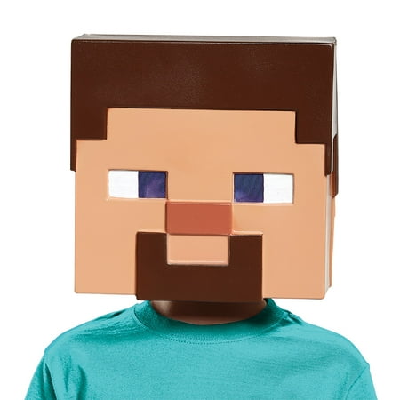Minecraft Steve Vacuform Mask Adult Halloween Accessory