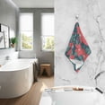 thumbnail image 2 of Yayeee 100% Cotton Hand Towels for Bathroom 16" x 28" Soft Absorbent Kitchen Towel, Red Christmas Leaves, 2 of 7