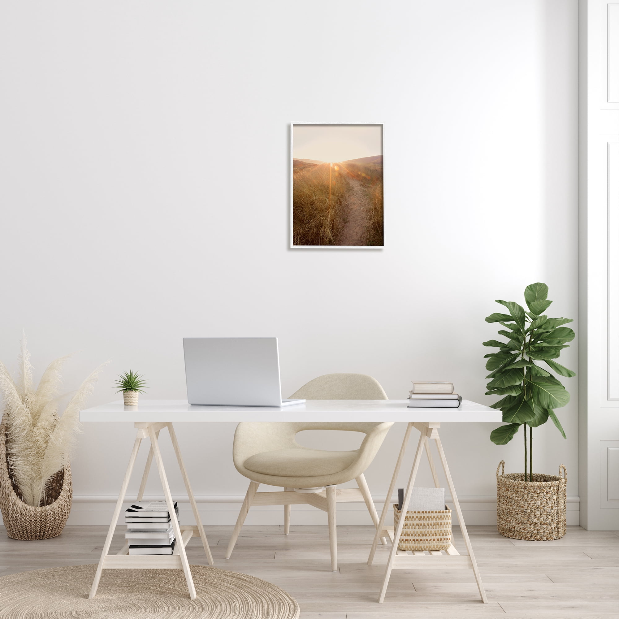 Stupell Indtries Sunrays Through Sun Bleached Sand Dunes Tall Grass,16 x 20,Design by Ian Winstanley