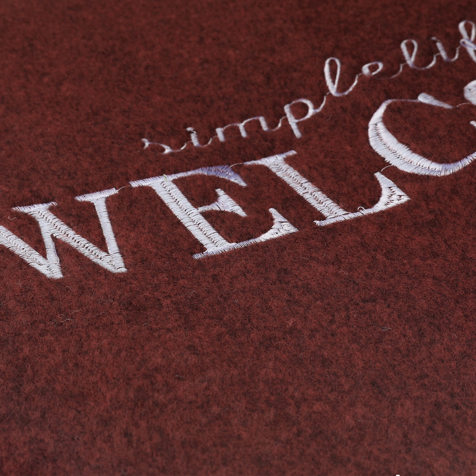 REGALWOVEN Door Mat Non Slip Indoor Outdoor Doormats for Front Door Welcome Red 20" x 32"