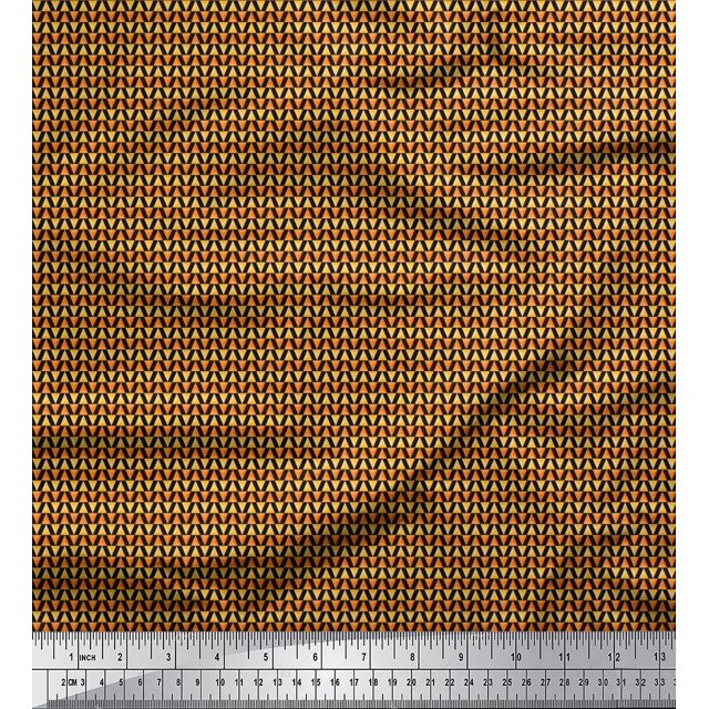 Soimoi Cotton Cambric Fabric Triangle Shirting Fabric Prints by Yard 42 Inch Wide