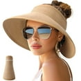 thumbnail image 1 of Visera de paja de playa enrollable de ala ancha para mujer, modelo Sun Hats NPJY, 1 of 7