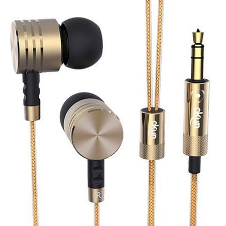 in Ear, Earbuds Okun Earphones Headphones, 3.5mm Metal Housing Magnetic Best Wired Bass Stereo Headset for Android and All (Best Ibanez Bass For Metal)