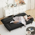thumbnail image 7 of Furmax Futon with Five Angles Adjustable Armrests and Adjustable Backrest Futon Sofa Couch for Small Spaces Living Room Office,Black, 7 of 7
