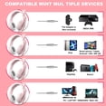 thumbnail image 6 of Anivia Gaming Headsets with Mic Noise Cancelling Headphone Pink with Cat Ears Girly Headset with Microphone Wired 3.5mm Headphones for PC/Mac Headphones（Ship from USA）, 6 of 6