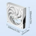 thumbnail image 5 of CIYISON ARGB PWM 120mm 5V 3Pin Chassis Fan with Dynamic Light Effects for CPU Coolers, 5 of 6
