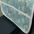 thumbnail image 3 of Cartoon Microwave Oven Cover, Unicorn with Rainbow Mane Flying Through Fluffy Clouds and Balloons, Water Resistant Organizer with Pockets for Kitchen, 36" x 12", Turquoise Multicolor, by Ambesonne, 3 of 4