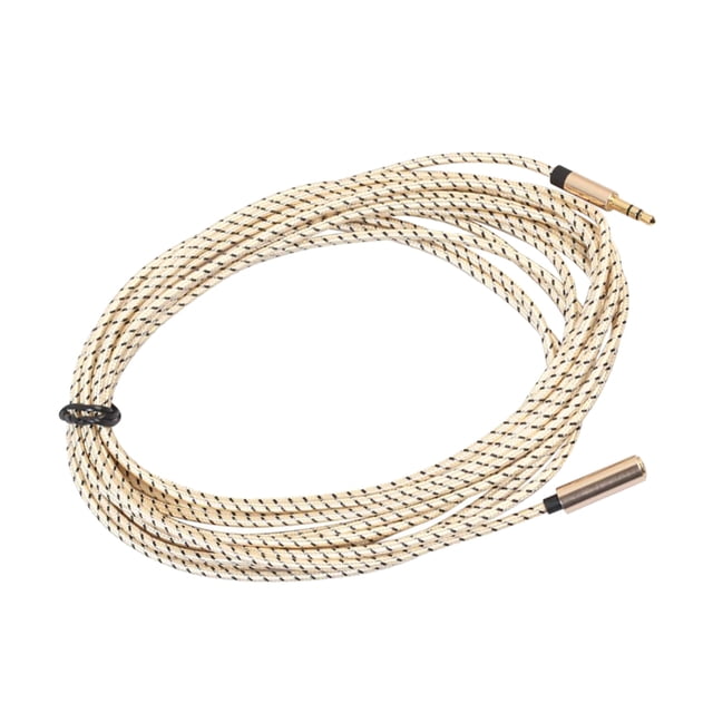 Cable de Audio Estéreo de Aleación de Aluminio Duradero con Cordón Dorado para Accesorio de Auricular - Oro, 300cm Sunnimix Cable de extensión de audio