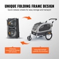 thumbnail image 3 of KFFKFF Pet Bicycle Trailer & Stroller Dog Cat Bike Carrier 88 lbs Water Resistant, 3 of 9