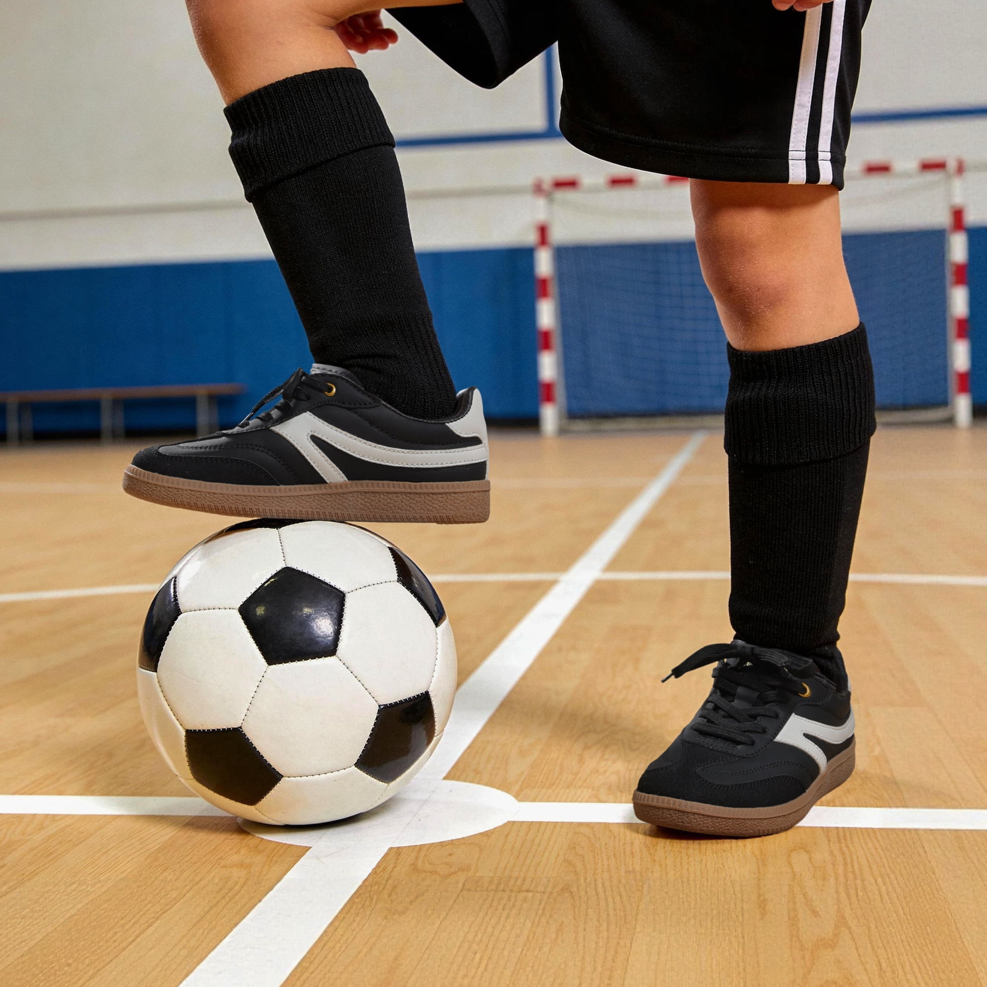 DREAM PAIRS Boys Girls Indoor Soccer Shoes Kids Youth Child Training Football Baseball Tennis Casual Sneakers