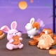 thumbnail image 3 of (Mooncake Rabbit No. 5) Serie del Festival del Medio Otoño Microadornos de paisaje Adornos de resina de conejo que come pastel de luna, 3 of 14